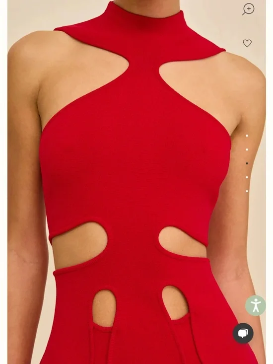 cult gaia Red Cutout Mini Dress - Picture 4 of 7
